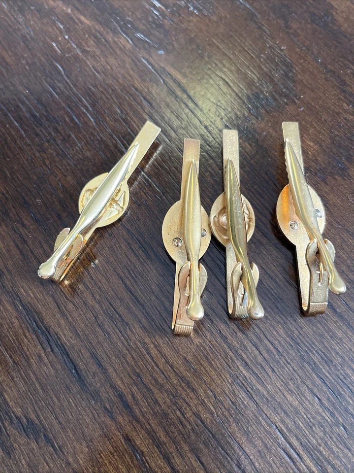 USMC Cuerpo de Marines Tono Dorado 4 Clips de Barra de Corbata 1 Pin Insignia Uniforme Foto 4 de 4