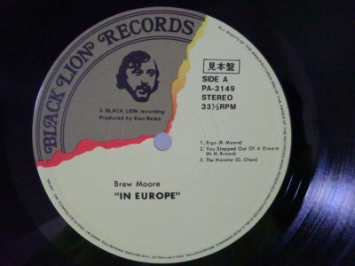 レコード Brew Moore 「in Europe」 (ブリュームーア)アナログ盤