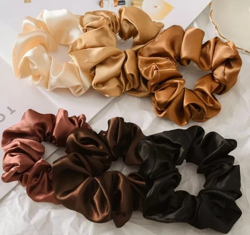Paquete de 6 bandas bobble gruesas fuertes para cabello satinado mujeres niñas - Imagen 14 de 15