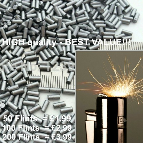 Lighter Flints SILVER Fits Most Lighters Petrol Lighter Flints Flint