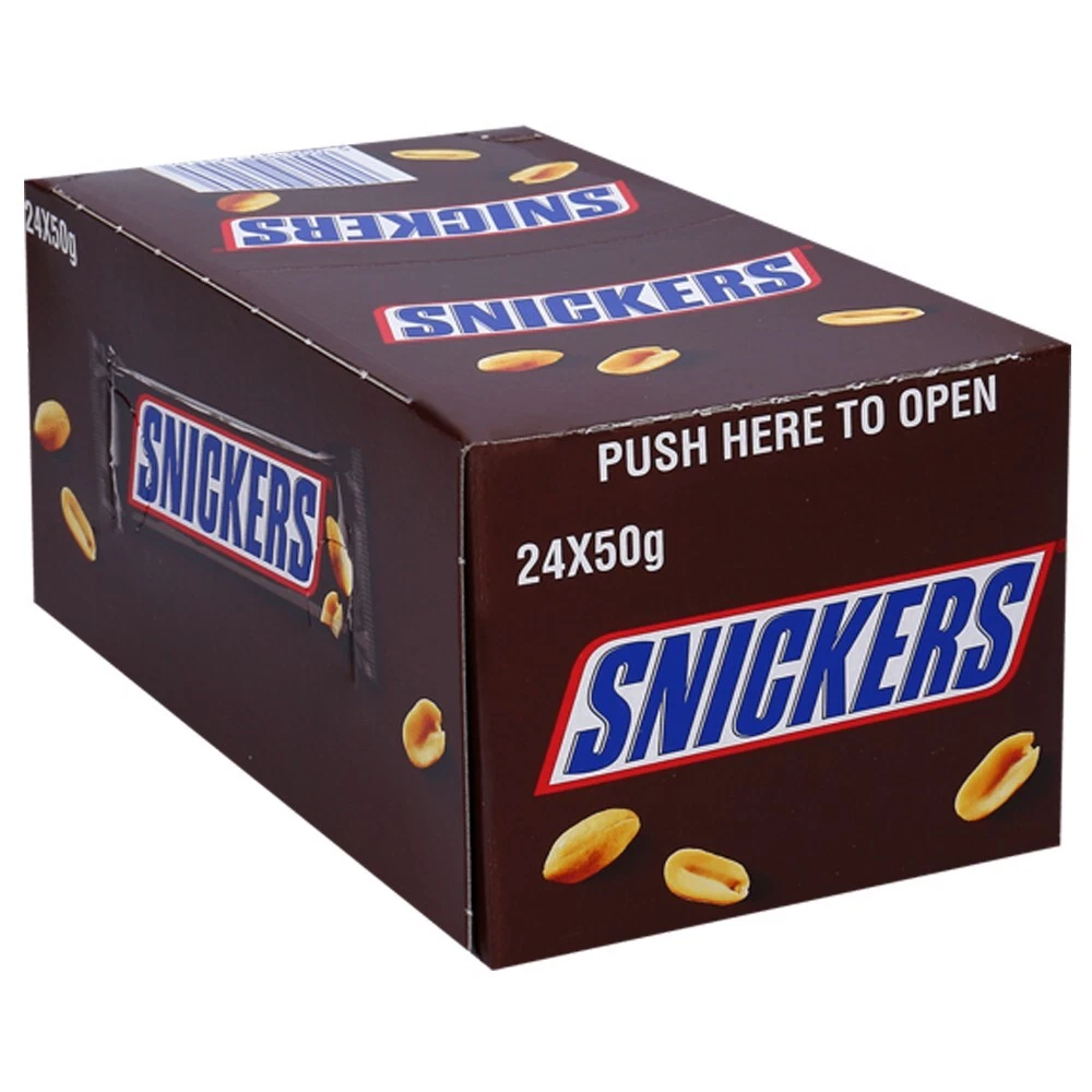 Snickers Original Chocolate Bar 24 x 50g Full Box Perfect Treat