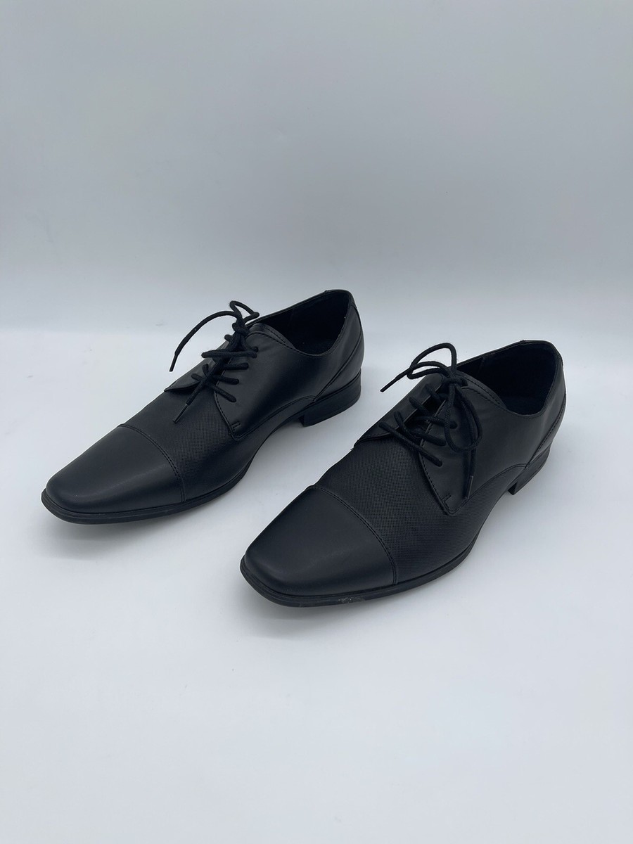Calvin Klein Dress Shoes Mens 10.5 Bachman Oxford Black Faux 