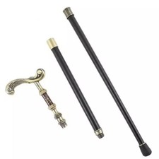 Sectional Golden Walking Stick, Luxury Fashion Hand Staff Cane for Men