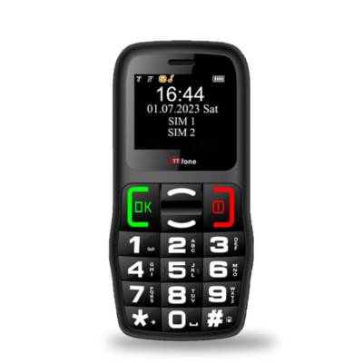 TTfone TT220 Handy Senior SOS Tastentelefon mit Pay As You Go O2 SIM Netzwerk