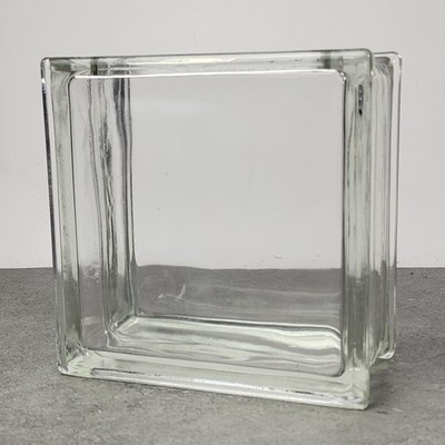 Glasbaustein Vase Glasblock Glas klar quadratisch 19 cm