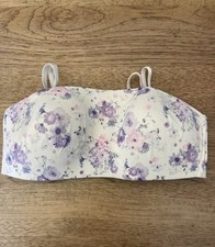 Victoria's Secret Floral LARGE Love Cloud Wireless Strapless Lounge Bra VS