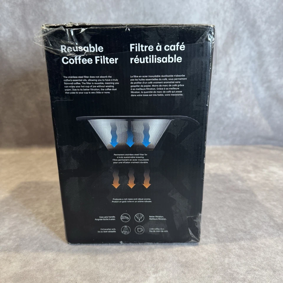 BODUM 17oz Verter Cafetera, Vidrio Borosilicato de Alta Calor con Reutilizable... Foto 2 de 4