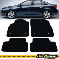 Fits 08-16 Chevy Cruze Black Nylon Floor Mats Front Rear Carpet Liner 4pcs