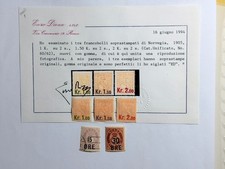 Norwegen Briefmarken 1905-1908 &uuml;berdruckt Neuwert zertifiziert kompletter Satz (Unificato 5
