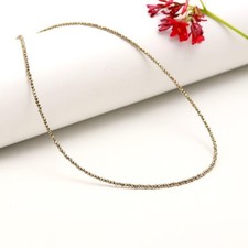 A++ Zierliche 2-3 mm Pyrit facettierte runde Edelstein Perlen Damen Halsband ...