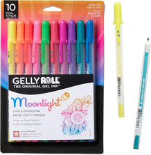 SAKURA Gelly Roll Moonlight 10 Gel Pens - Bold Point Ink Pen for Journaling, Art