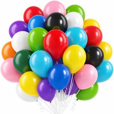 110 Pack Rainbow Balloons, 12 Inch Assorted Colors Multicolor Colorful Latex ...