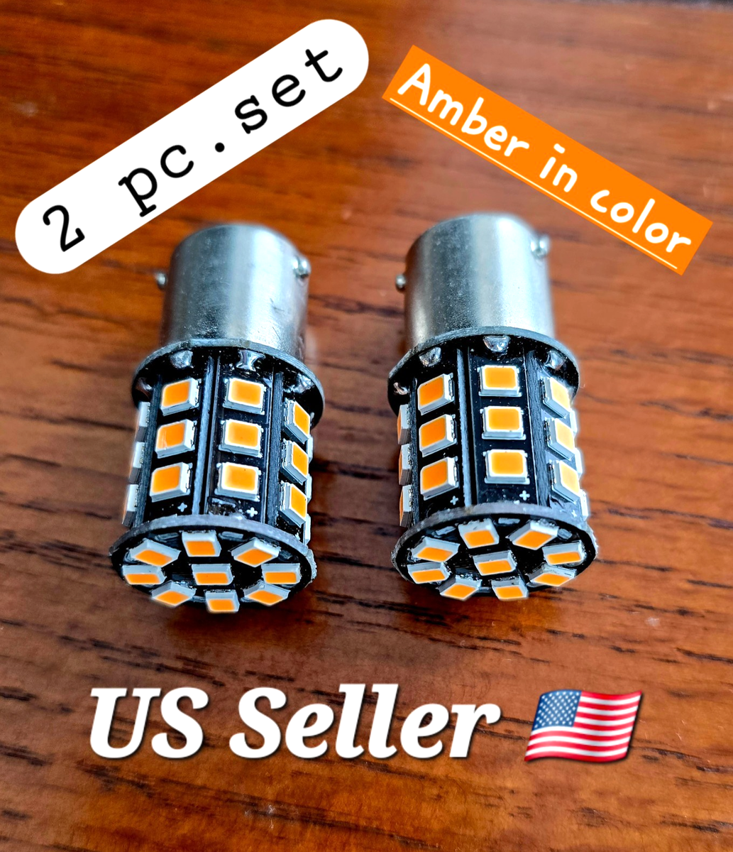 2 Amber LED Turn Signal Bulbs for Kawasaki 12V 21W 92069-1125