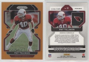2021 Panini Prizm Orange Prizm /249 Pat Tillman #83