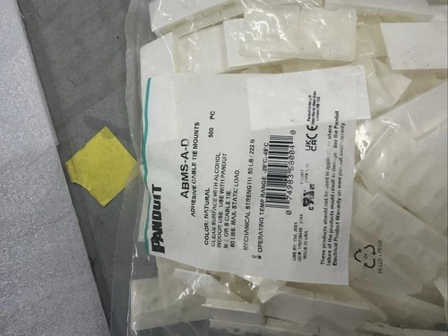 Panduit ABMS-A-D Adhesive Cable Tie Mount (500 Per Bag) Natural factory sealed