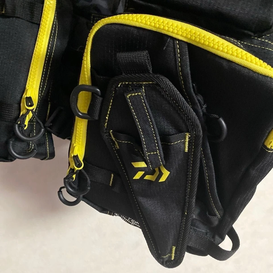 Chaleco de juego flotador de pesca DAIWA DF-6206 salvavidas Jet negro amarillo NUEVO Japón Foto 4 de 4
