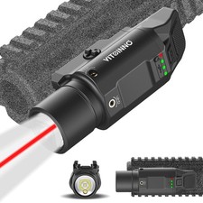 VITOINNO 1500 Lumens Red Laser Light Combo Rifle Picatinny Rail Rechargeable Tac