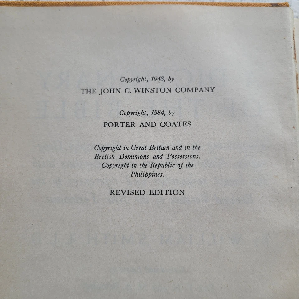 1948 Revised Edited Teacher’s Edition Bible Dictionary by WM. Smith Foto 3 de 4