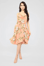 Fashion Nova Love In Bloom Cowl Neck Mid