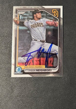 Tyson Neighbors signed autograph 2024 Bowman 1st baseball card Chrome BDC51 c
