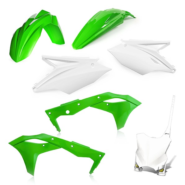 Kit plastique Cycra 5 elements remplacez vos carenages rayes sur Kawasaki KXF250