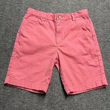 Vineyard Vines Boys Shorts Size 8 Pink Cotton Flat Front Pockets Adjustable
