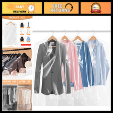 Hanging Garment Bags for Clothes, 90 PCS Clear Dry Cleaning Plastic Covers 35.4