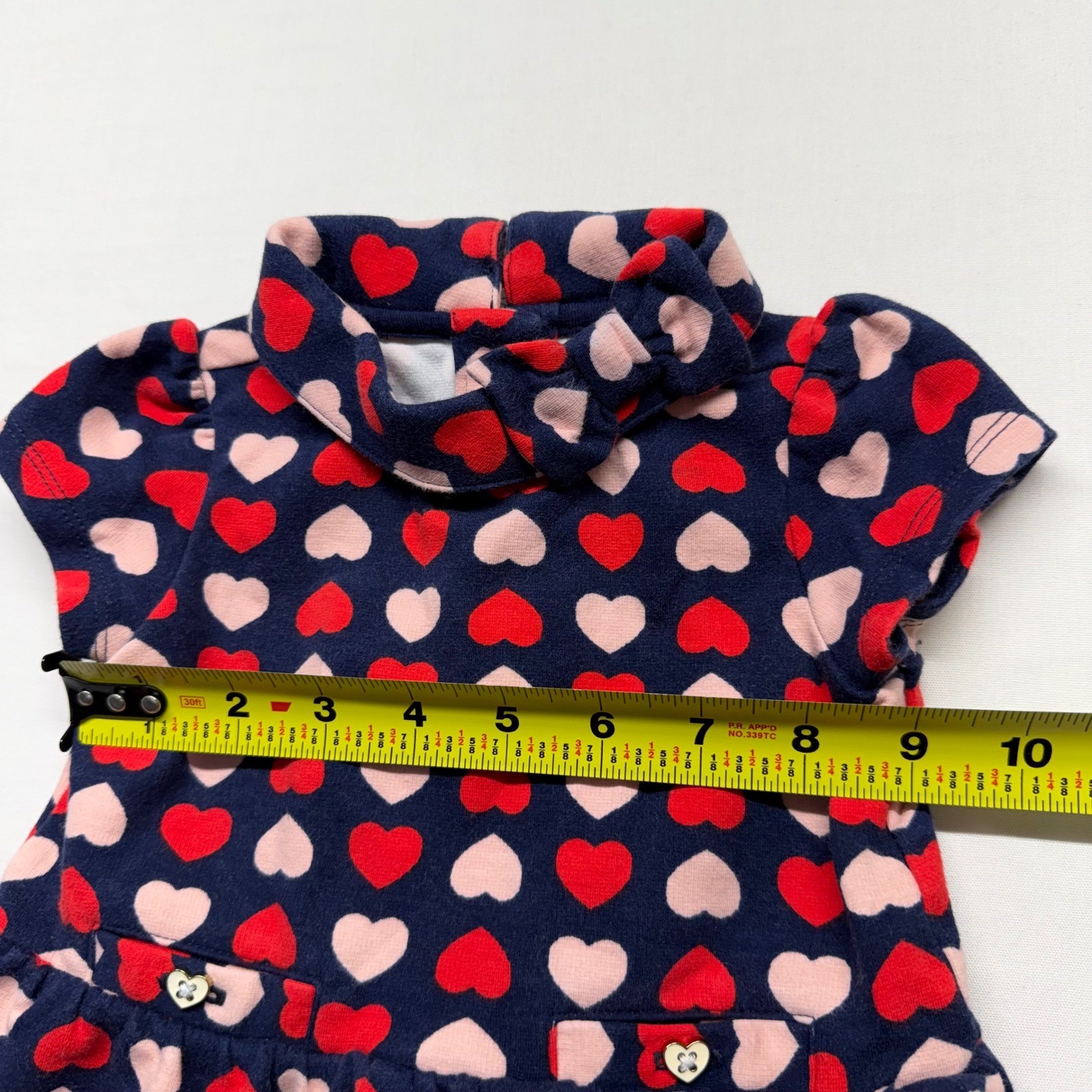 Janie and Jack Heart Peplum Top Sold Out Bow Collar 6-12M image 8