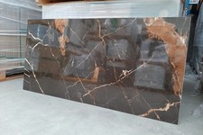 Extra Large Black & Gold Marble Effect 600x1200mm Polished Porcelain Tiles 17sqm