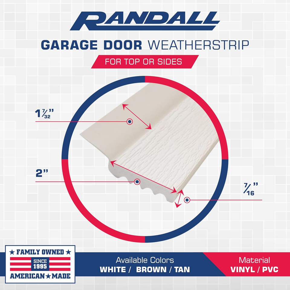 Randall Manufacturing Co., Inc | Garage Door Weatherstrip Door Seal | V ...