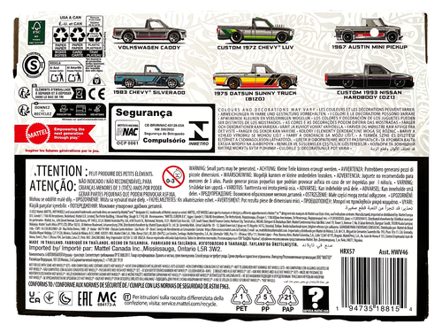 Hot Wheels ZAMAC 6 Pack Set VW Chevy Datsun Austin Mini Nissan 1:64 coche modelo - Imagen 2 de 12