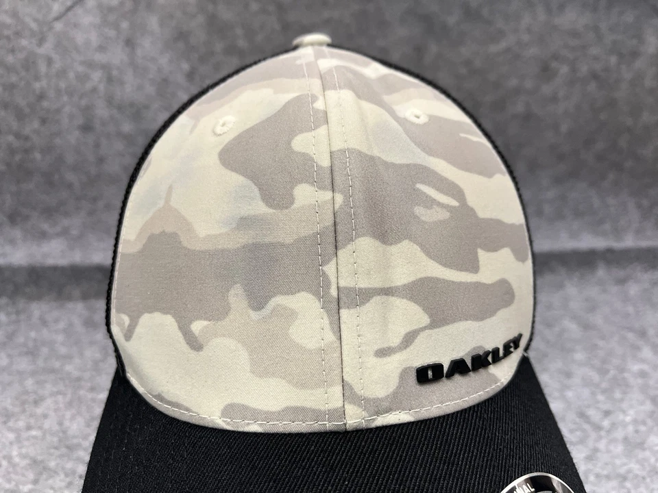 Gorra Oakley Ajustada Adulto Mediana Negra Blanca Gris Camuflada Poliéster Camionero Foto 2 de 4