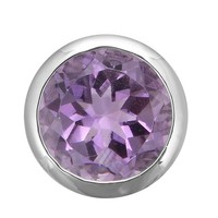 AnhäNger Aus Brasilianischem Amethyst Und Rhodium-Silber
