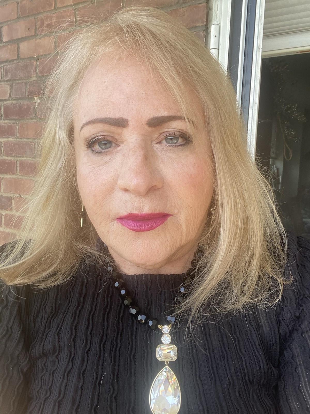 Heidi Daus Beautiful Bianca Black Beaded Necklace, Sparkling Celebrationearrings