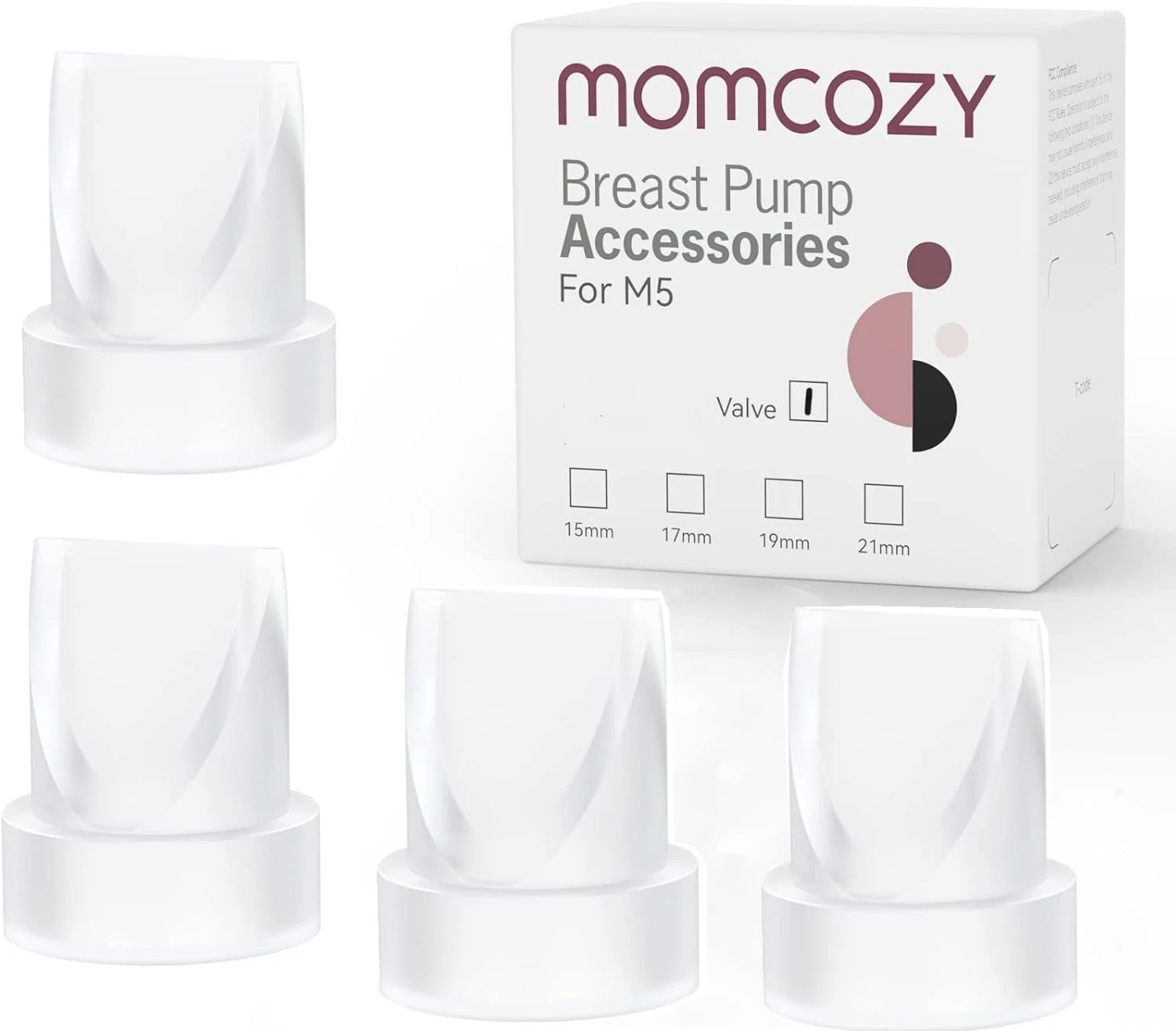 Momcozy M5 Duckbill Valves. Original Breast M5-Duckbill Valve*4, White