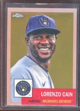 Lorenzo Cain 2022 Topps Chrome Platinum Rose Gold Refractor #480 (37/75)