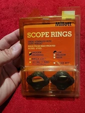 Rare Vintage Engraved Millet Steel Rifle Scope Rings LOW 1" Turn-In Standard NOS