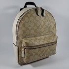 Coach Signature Canvas Charlie Backpack Beige White F32200