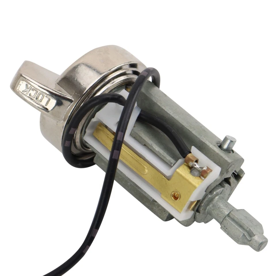 Cilindro de trava de ignição moldura cromada com chave para Capri Lynx Bronco II Escort - Imagem 4 de 4