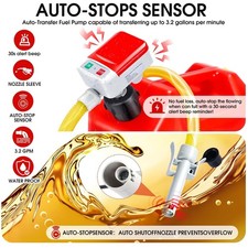 Portable Fuel Transfer Pump With Auto-stop Sensor Portable Fuel Transfer Pump With Auto-stop Sensor