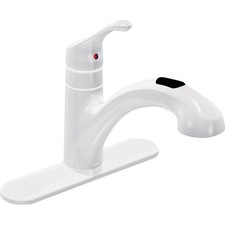 Moen Renzo Glacier CA87316W Kitchen Faucet, 1.5 gpm, 1-Handle, Stainless Steel,