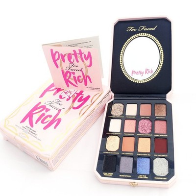 Too Faced PRETTY RICH Diamond Light Eye Shadow 16 Colors Eyeshadow Palette NIB