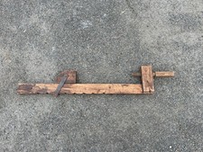 Ancien Serre-joint de Menuisier en Bois et Fer - Outil de Métier / Art Populaire
