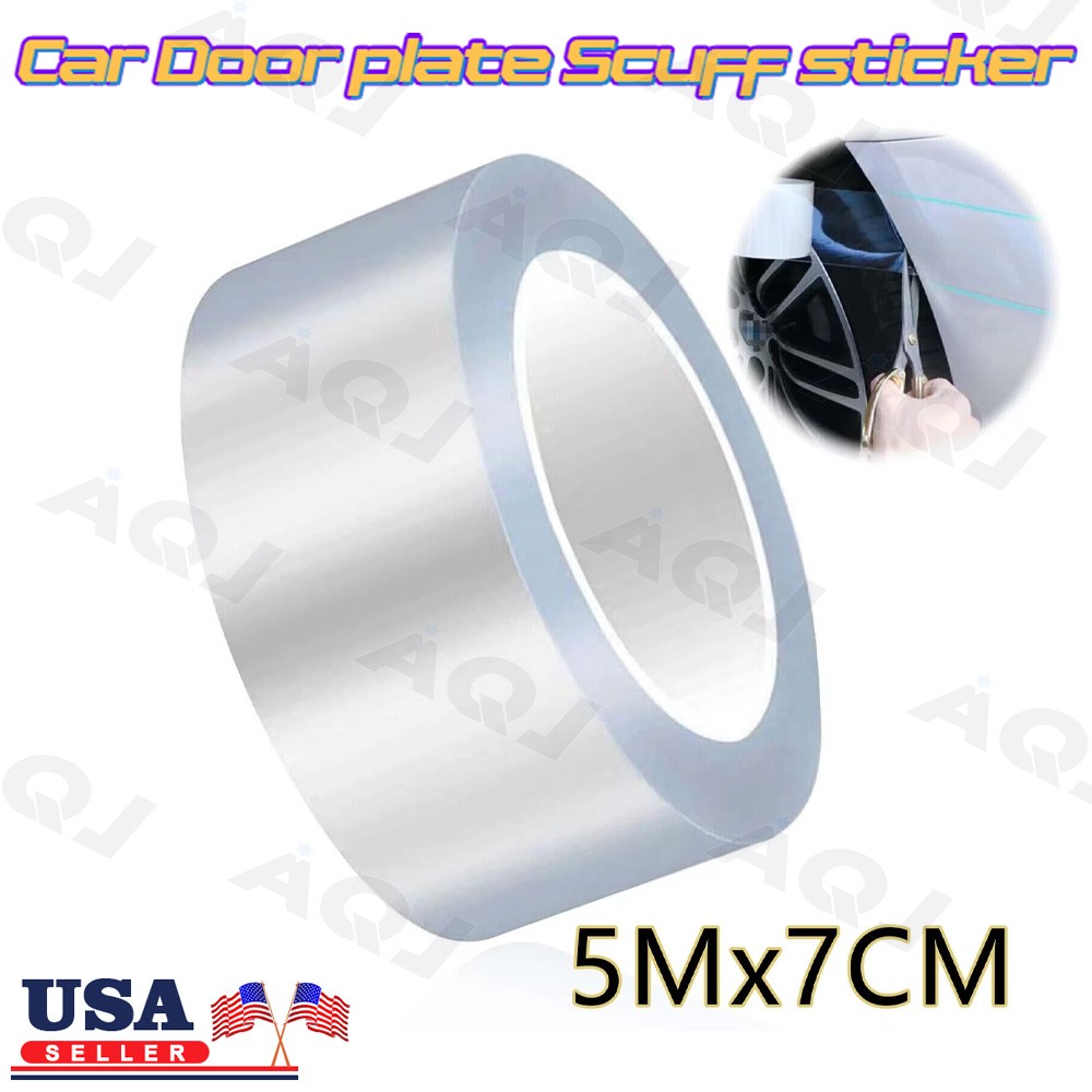 Accessories Transparent Vinyl Car Door Sill Scuff Cover Plate Sticker For Tesla