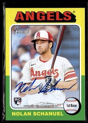 2024 Topps Heritage Real One Nolan Schanuel RC Auto Los Angeles Dodgers #ROA-NS