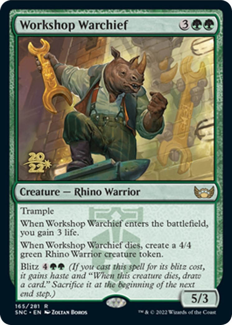 FOIL Workshop Warchief EN MTG Foil Prerelease Cards - 165 NM