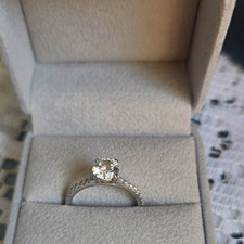 💎 BEAUTIFUL 1.05CT LAB-GROWN DIAMOND PLATINUM ENGAGEMENT RING 💎