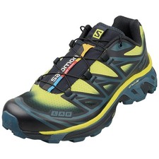 Salomon Xt-6 Skyline Unisex Fashion Sneakers in Carbon Lime - 7 M US / 8 W US