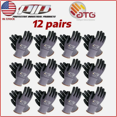 #ad MaxiFlex PIP 34 874 L Foam Nitrile Grip Coated Work Gloves 12 Pieces Pack $37.99
