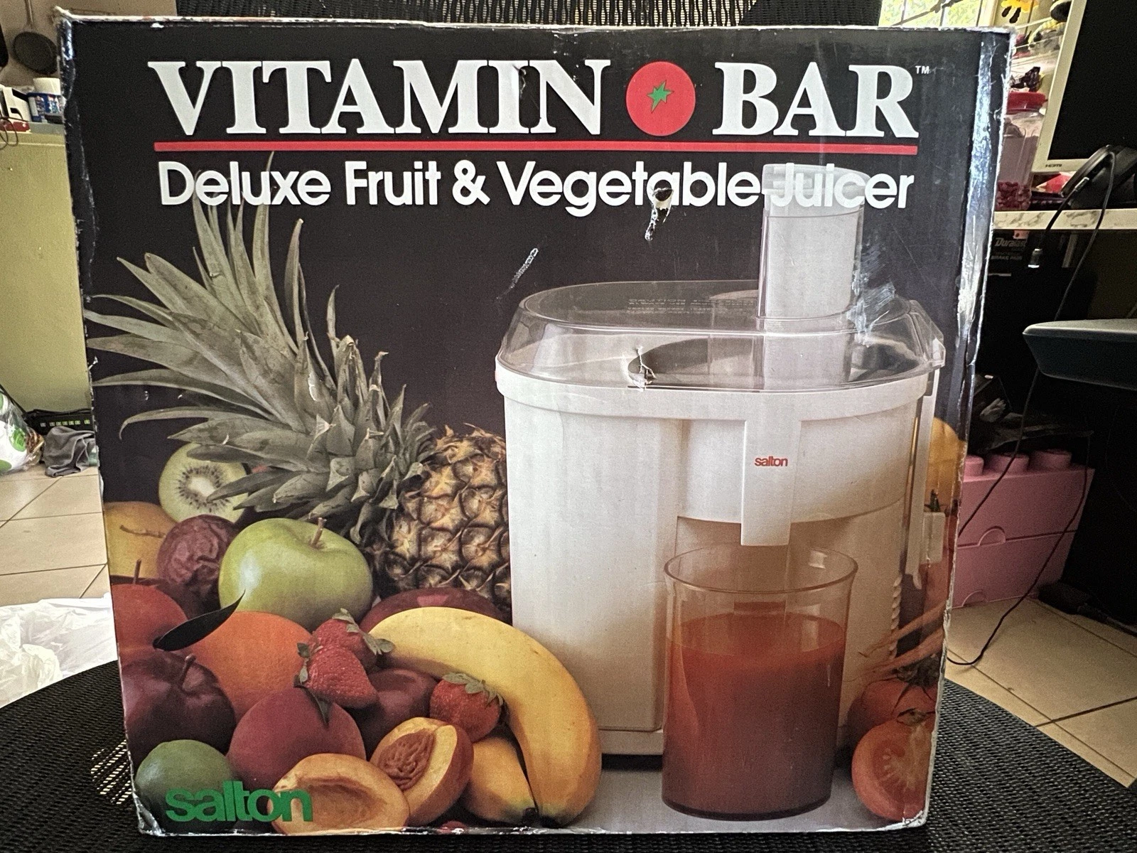 Salton Deluxe Fruit & Vegetable Juicer JC-3 VTG 1991 Complete Tested EUC